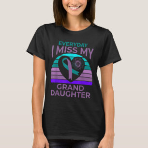 I Miss My Granddaughter Heart Suicide Awareness Gr T-Shirt