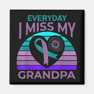 I Miss My Grandpa Heart Suicide Awareness Granddau Magnet