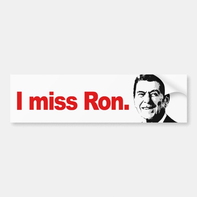 I MISS RON Conservative and Political - .png Bumper Sticker (Front)
