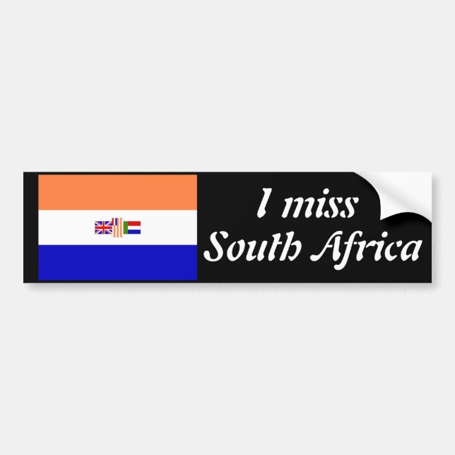 I miss South Africa Bumper Sticker (Front)