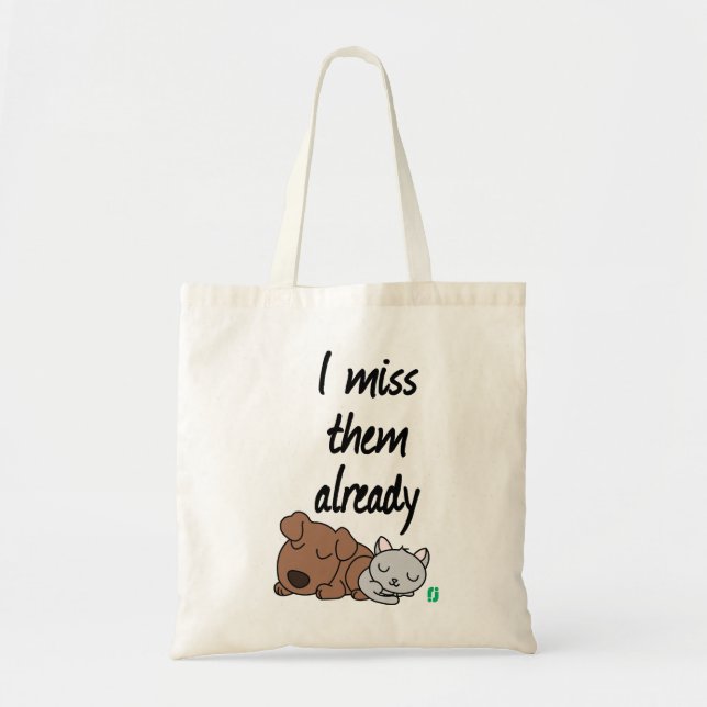 i miss them already tote bag (Front)