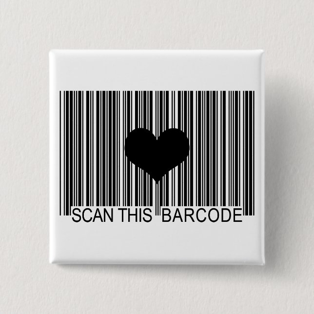 I MISS YOU BARCODE 2 INCH SQUARE BUTTON (Front)