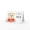 "I Miss You" Bear with Heart Watercolour Card