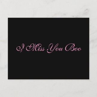 "I Miss You Boo" Postcard