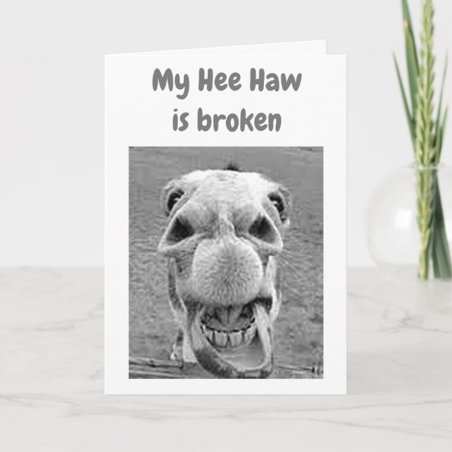 *****I MISS YOU****=BROKEN HEE HAW FOR THIS DONKEY CARD (Front)