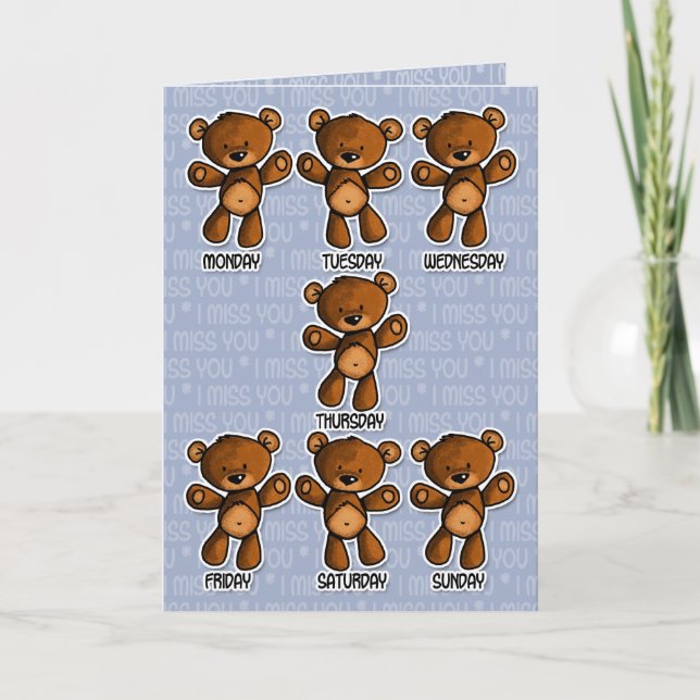 I miss you card (Front)