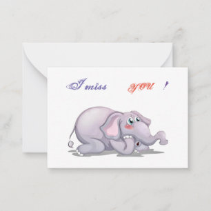 I miss you card