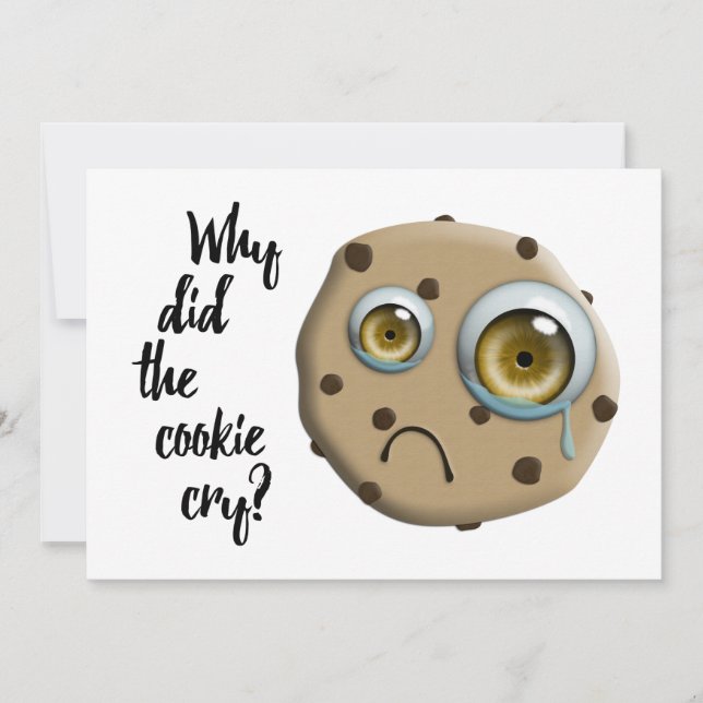 I MISS YOU cookie joke Invitation (Front)