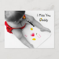 I Miss You Daddy I Love You Dad With Red Heart