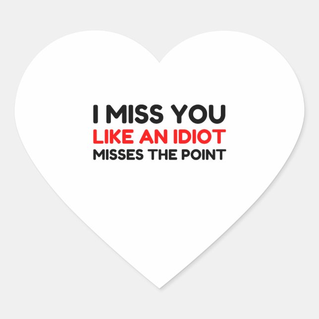 I Miss You Heart Sticker (Front)