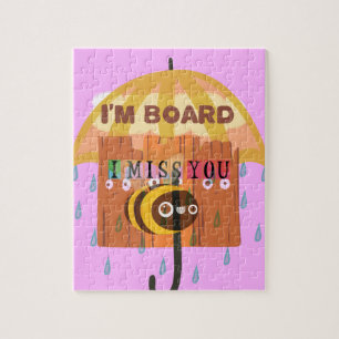 I Miss You in the rain I am bored Jigsaw Puzzle