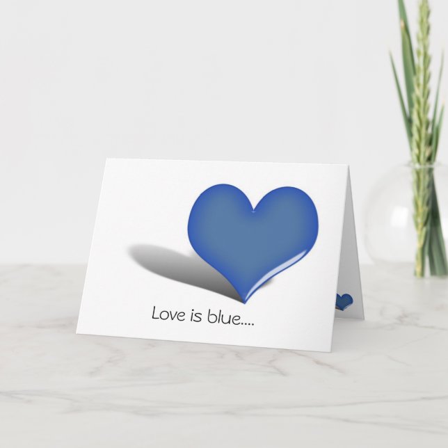 I Miss You ~ Love Is Blue.... Holiday Card (Front)