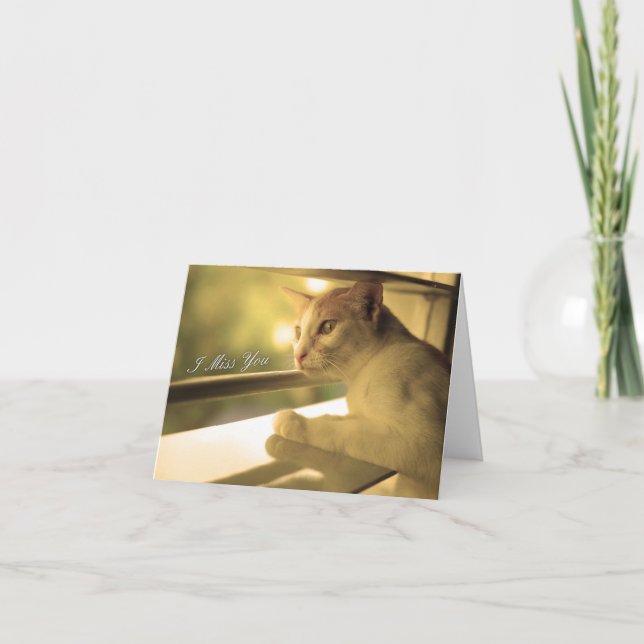 I Miss You Note Card (Front)