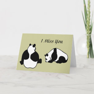 I miss You - pandas Card