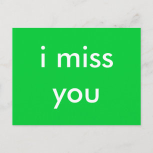 i miss you postcard