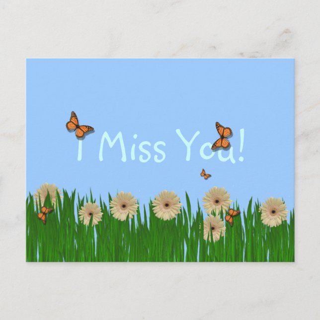 I Miss You Postcard (Front)