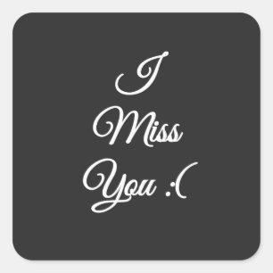 I miss you sad emoji square sticker