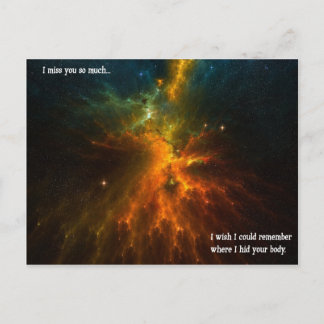I miss you so much... postcard