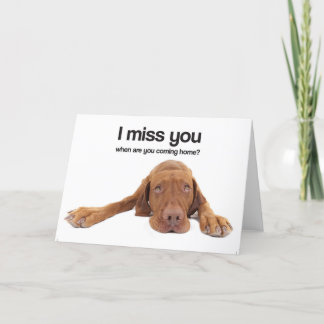 I Miss You (Vizsla) Card