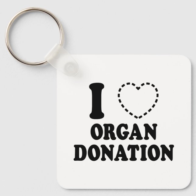 I {MISSING HEART} ORGAN DONATION KEYCHAIN (Front)
