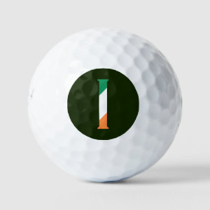 I Monogram overlaid on Irish Flag be6 gbt Golf Balls
