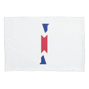 I Monogram overlaid on Union Jack Flag bedpccn Pillowcase