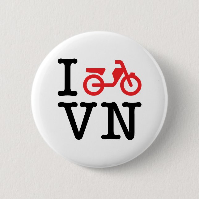 I Motorbike Vietnam 2 Inch Round Button (Front)