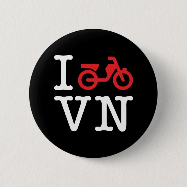 I Motorbike Vietnam 2 Inch Round Button (Front)