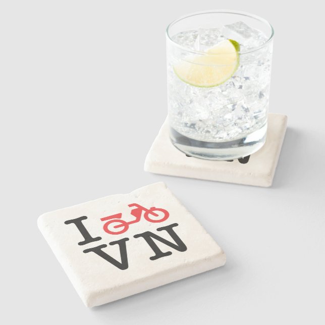 I Motorbike Vietnam Stone Coaster (Side)