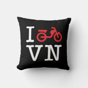 I Motorbike Vietnam Throw Pillow