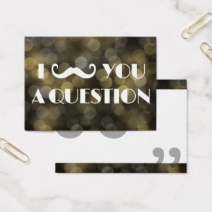 I Moustache You A Question Bokeh Lights