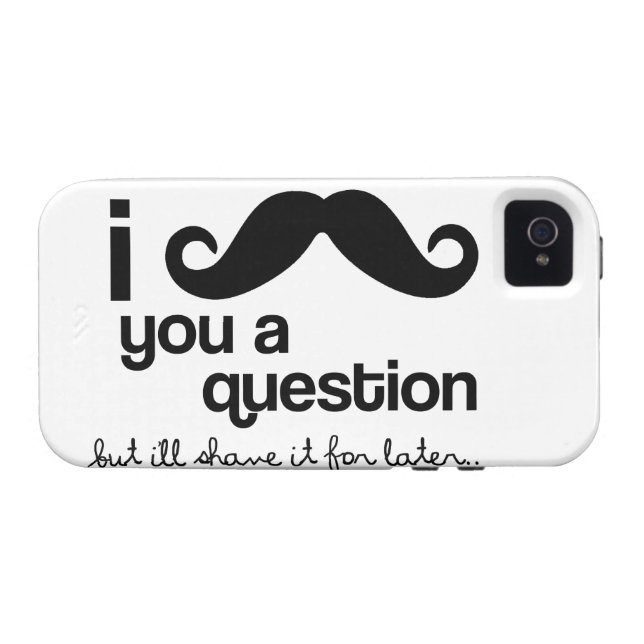 I Moustache You a Question - Case-Mate iPhone Case (Back Horizontal)