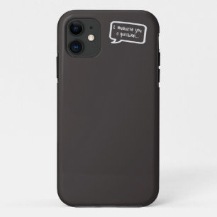 i moustache you a question mini grey iPhone 11 case