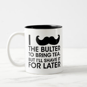 I Moustache You a Question, Moustache humour Gift  Two-Tone Coffee Mug
