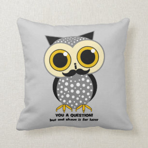 I moustache you a question throw pillow
