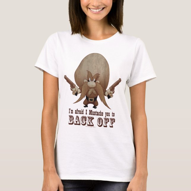 I Moustache You To Back Off T-Shirt (Front)