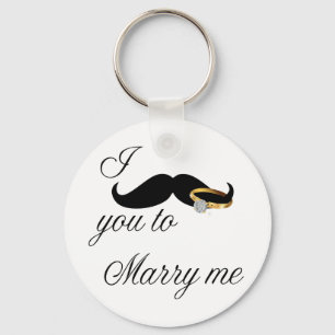 I Moustache you -to Marry Me Keychain