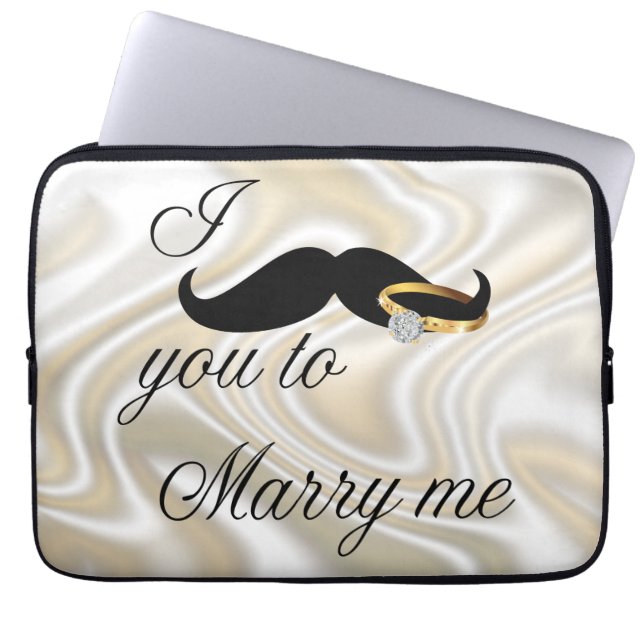 I Moustache you -to Marry Me Laptop Sleeve (Front)