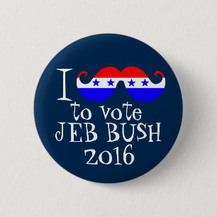 I Moustache You to Vote Jeb Bush 2016 2 Inch Round Button