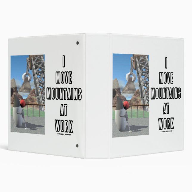I Move Mountains At Work Software Developer Binder (Background)