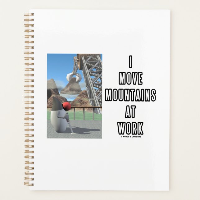 I Move Mountains At Work Software Developer Planner (Front)