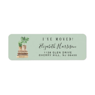 I Moved Boho Plante Sage Adresse de retour