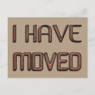 I Moved New Address Funny Stone Bricks Typography Announcement Postcard