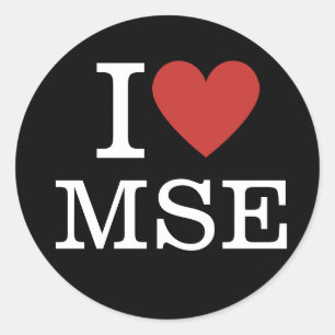 I ❤️ MSE Materials Science and Engineering Classic Round Sticker