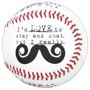 I Mustache Fun Humor Softball