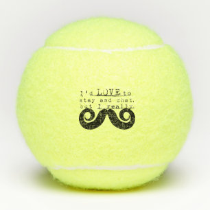 I Mustache Fun Humor Tennis Balls