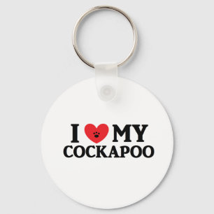 I ♥ My Cockapoo Keychain