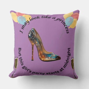 I my look like a princess.. throw pillow