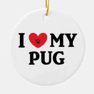 I ♥ My Pug Ornament