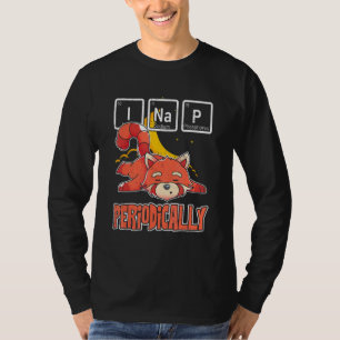 I Nap Periodically Chinese Animal Nerd Red Panda T-Shirt